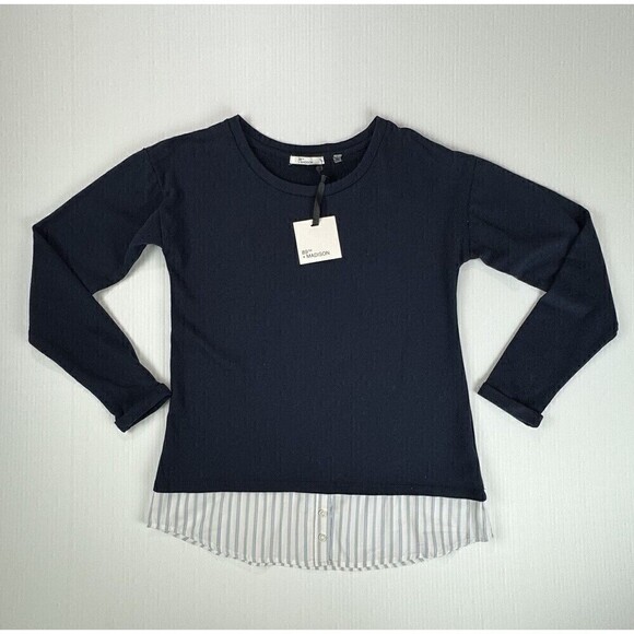 89th & Madison Women Blue Dressy Sweater SMALL NWT 2 for 1 - Picture 7 of 11